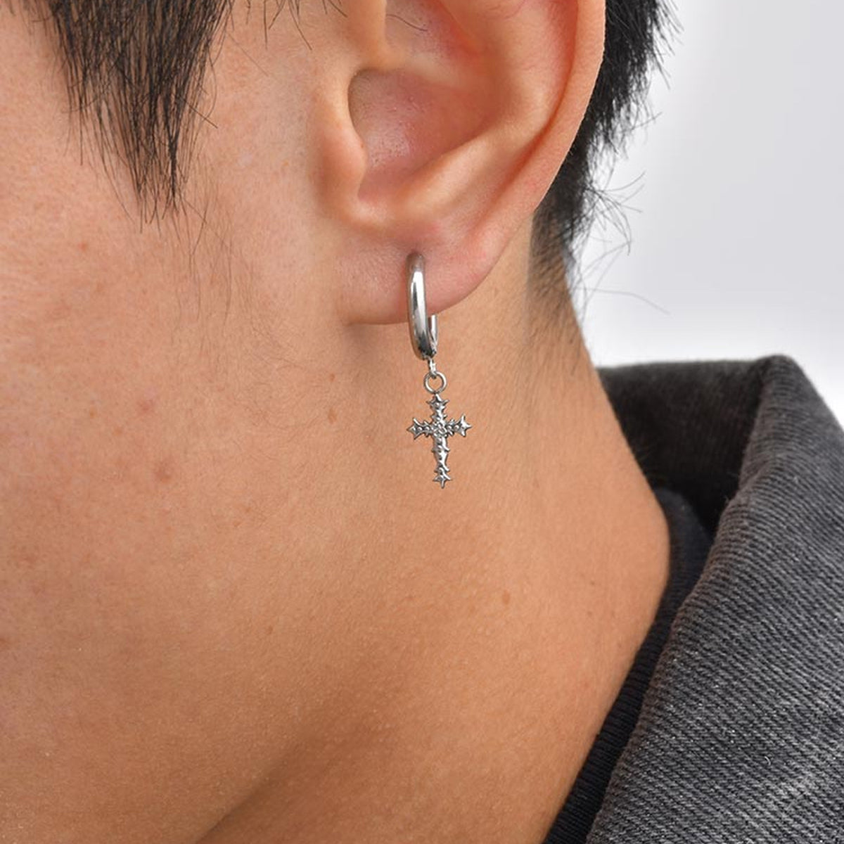 Stainless Steel Cross Earrings