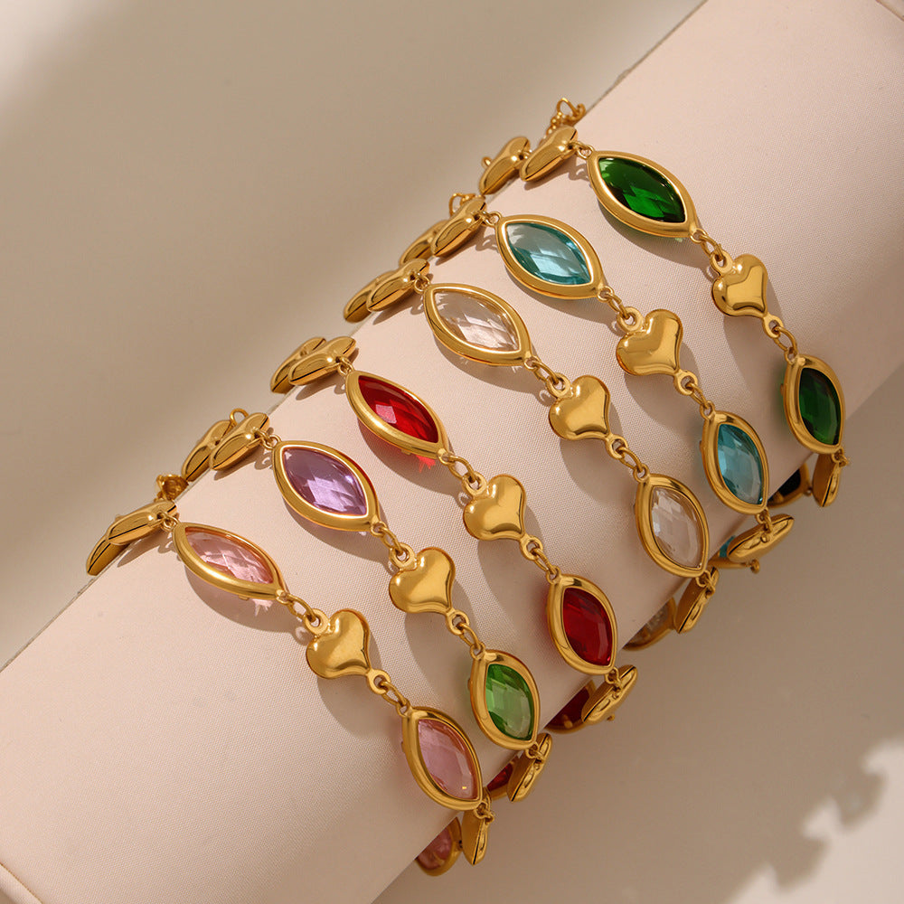 Planderful Czech Glass Love Splicing Bracelet For Her