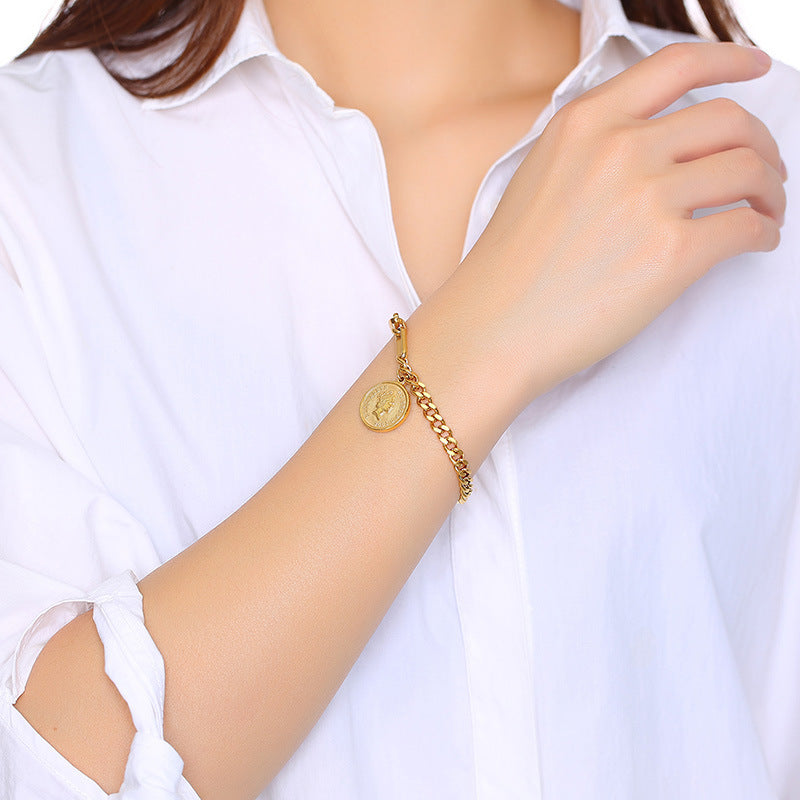 Accessories Titanium Steel 18K Gold Elizabeth Bracelet Necklace