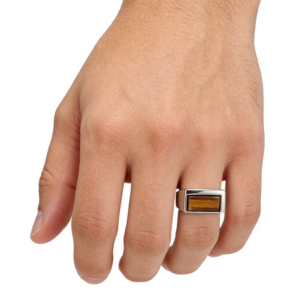 Planderful Titanium Steel Ring For Men Unisex Protection Statement Everyday Genie