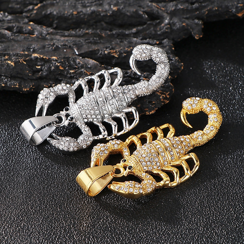 Planderful Everyday Genie Zircon HipHop Scorpion Pendant Men