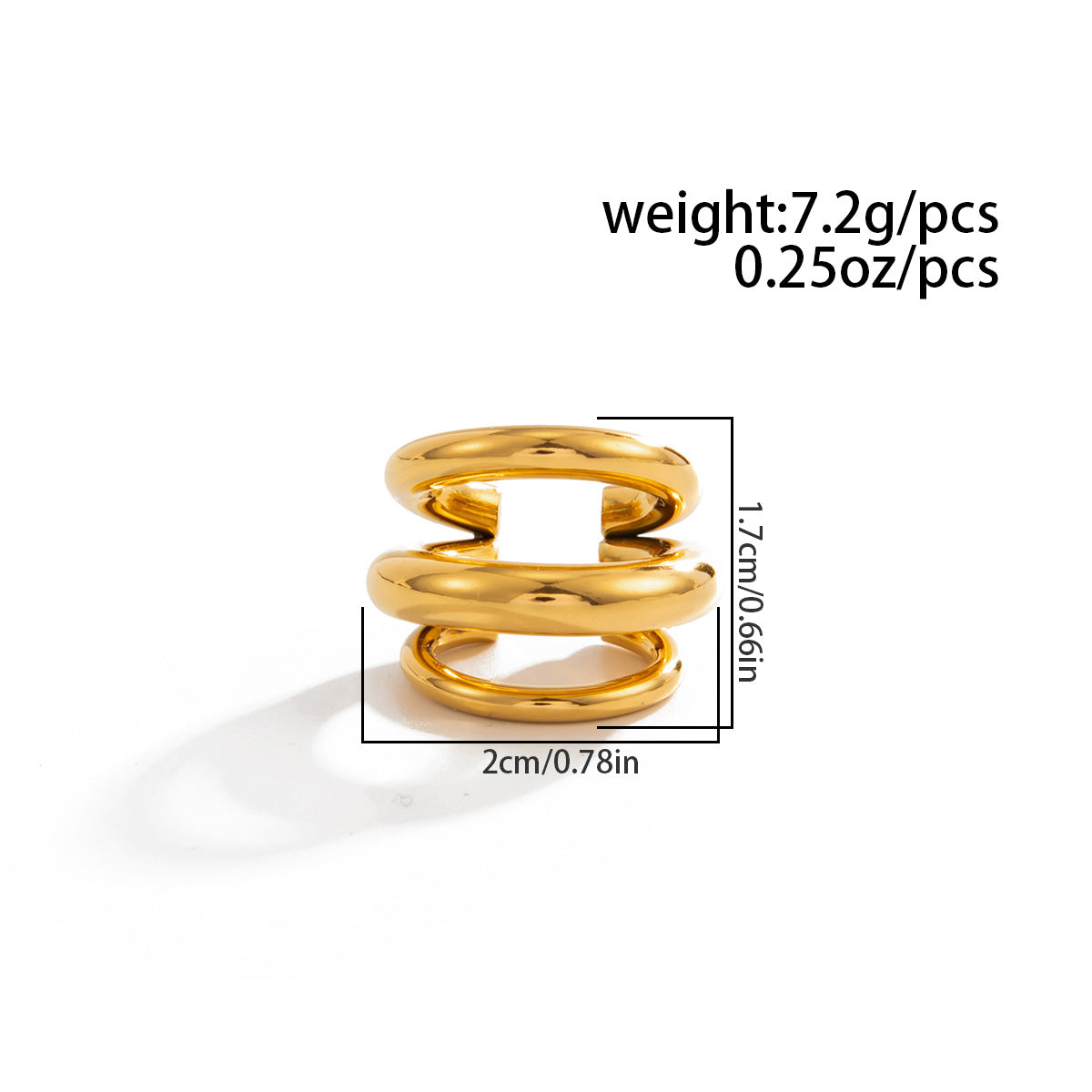Planderful Vienna Verve Clip On Earrings Non Piercing Light Sensitive Geometric Ring Statement For Fashion Fans