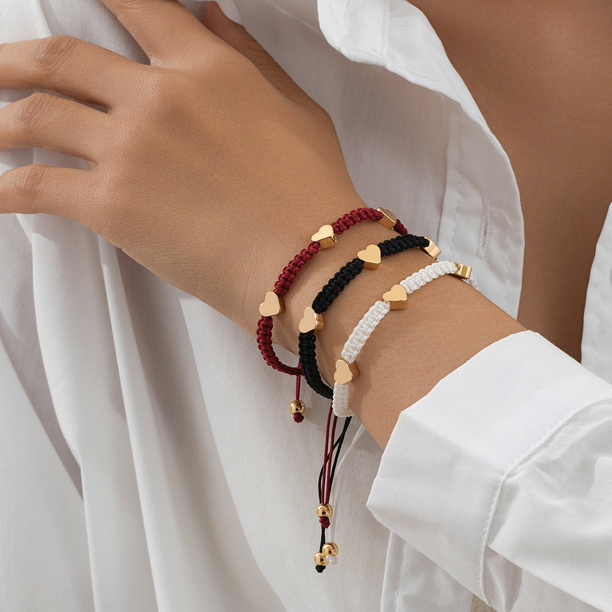 Planderful Vienna Verve Bracelet – Stylish Metal Love Braided Rope Design