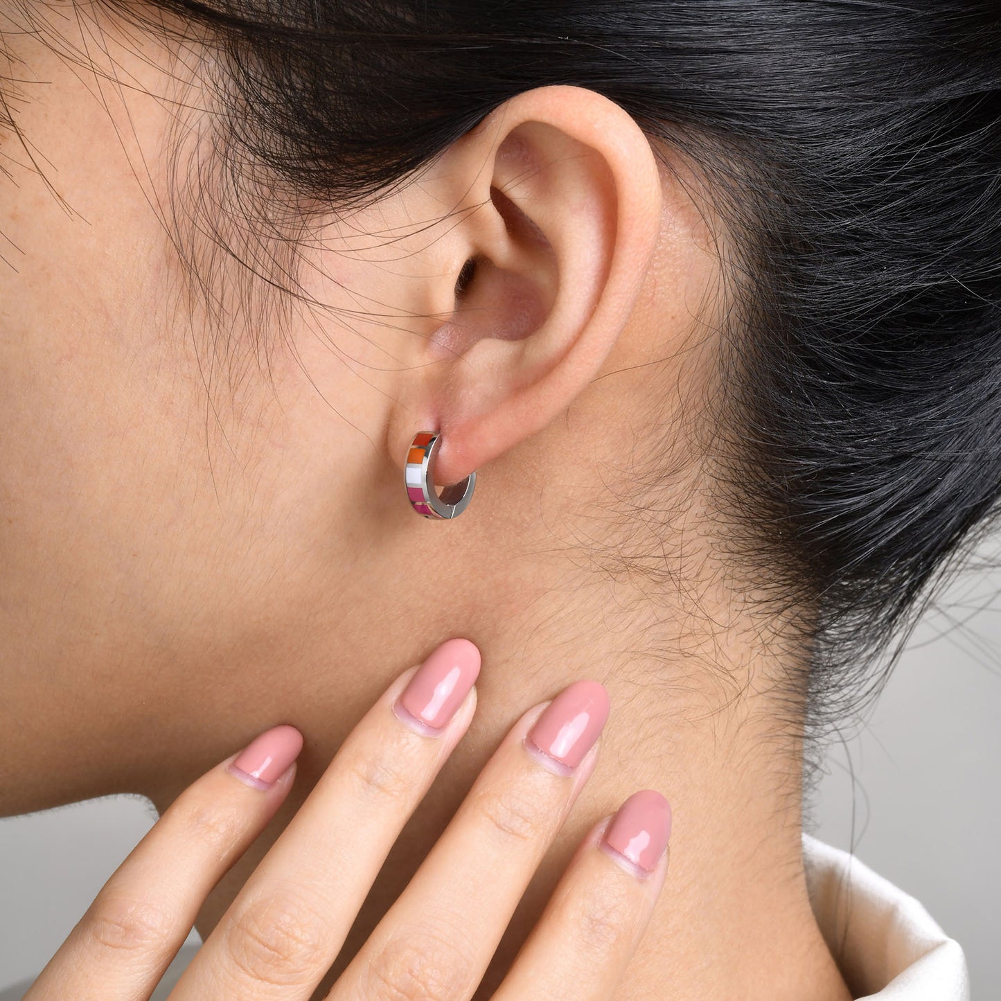 Planderful Unisex Stainless Steel Colorful Earrings