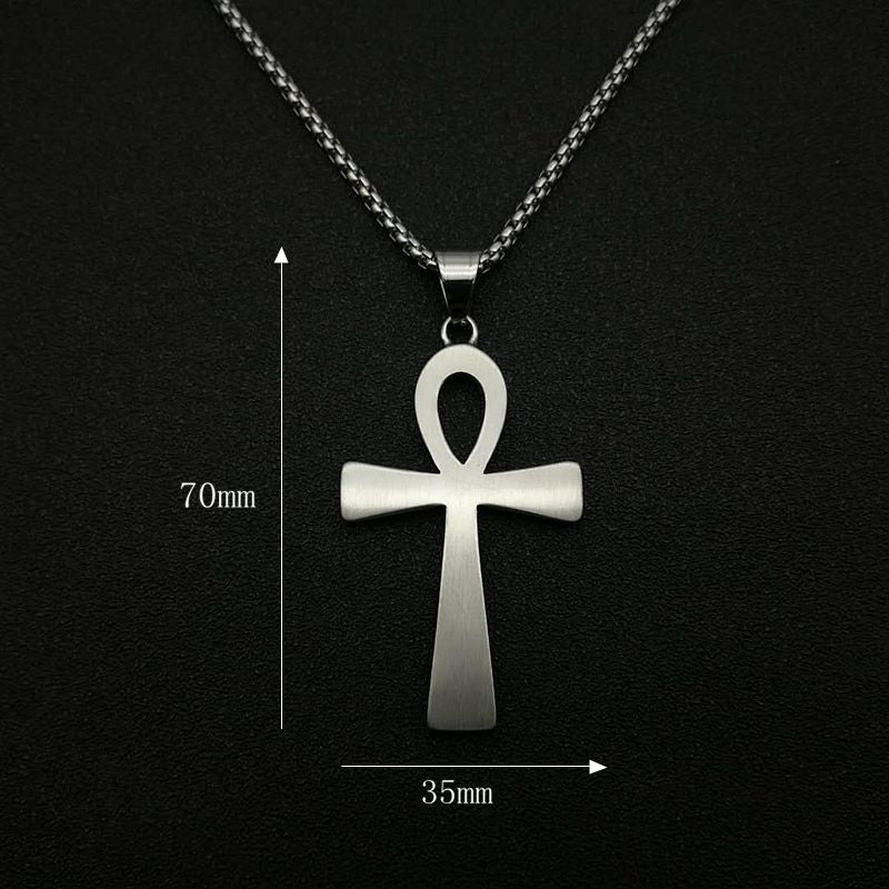 Planderful Egyptian Ankh Key Pendant Necklace Unisex Hip Hop