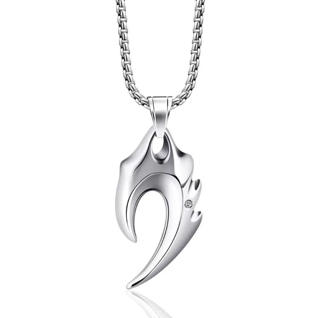 Planderful Titanium Steel Mens Necklace Does Not Fade Durable Minimalist Stainless Steel Pendant Jewelry Gift