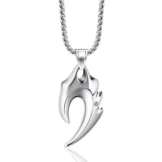 Planderful Titanium Steel Mens Necklace Does Not Fade Durable Minimalist Stainless Steel Pendant Jewelry Gift