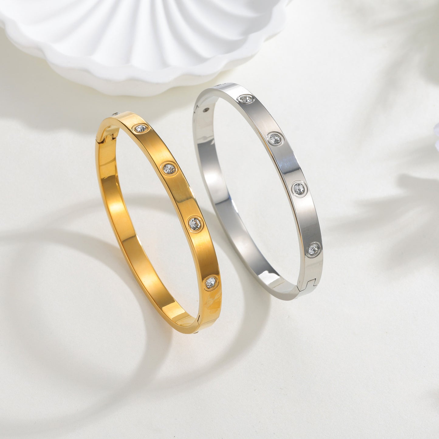 Planderful Everyday Genie Zircon Couple Bracelet Titanium Steel Unisex Luxury Gift For Couples