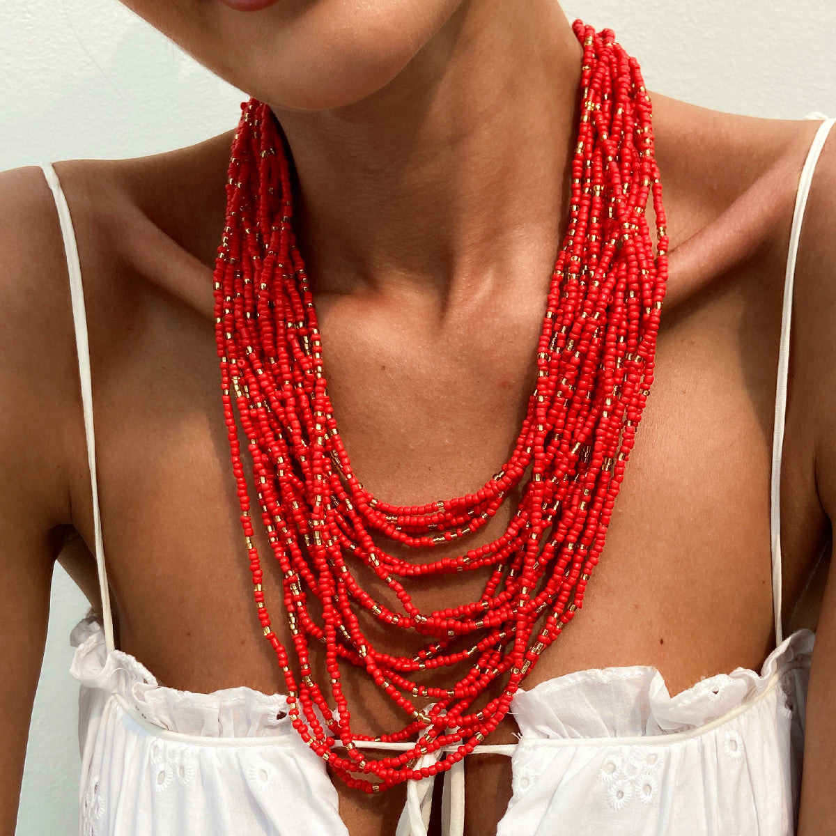 Planderful Vienna Verve Necklace – Exaggerated Multi-Layer Bohemian Style