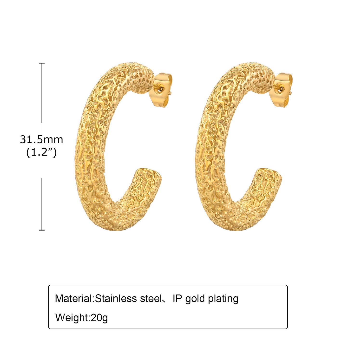 European And American Personality And Fashion Earrings Gold