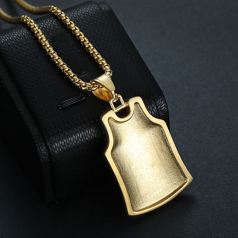 Steel Necklace – Statement Basketball Jersey Pendant