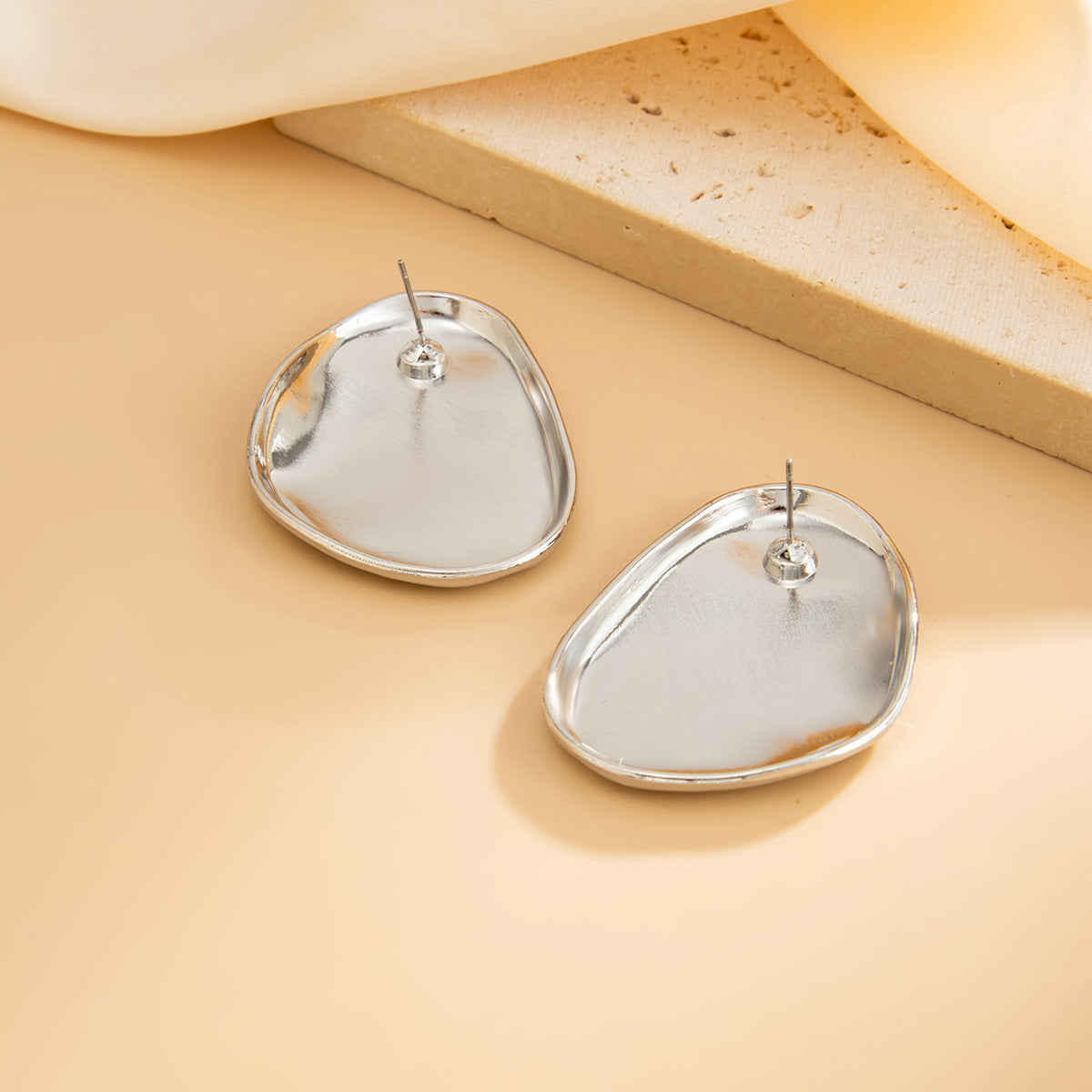 Planderful Geometric Stud Earrings For Women With Irregular Mirror Design Bold Statement Jewelry Vienna Verve