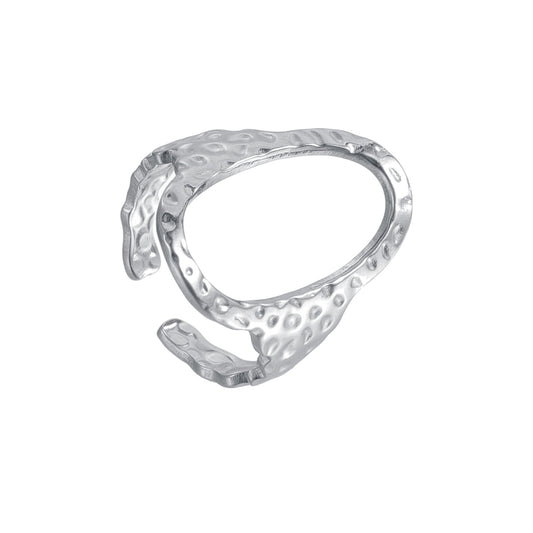 Stainless Steel Adjustable Ring By Planderful Everyday Genie Unisex Irregular Design Statement Ring For Couples