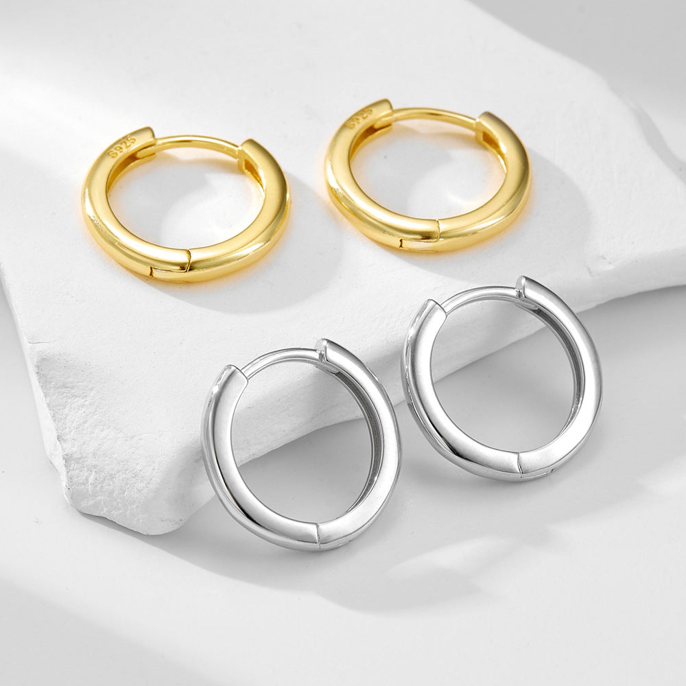 S925 Sterling Silver Ear Buckle Bare Body Earrings