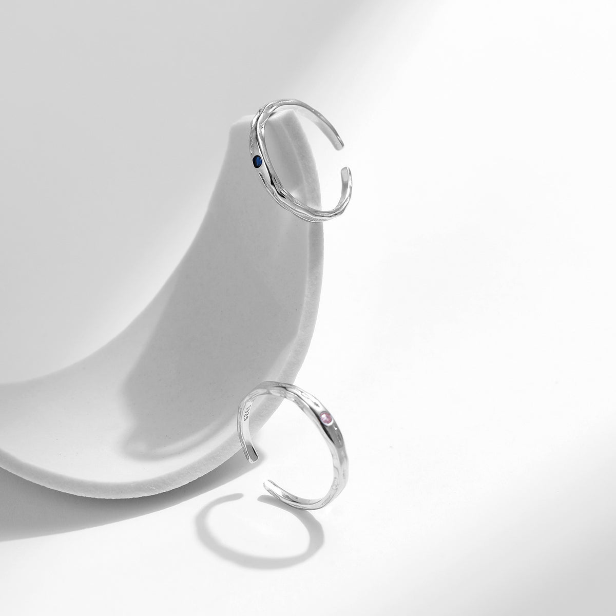925 Sterling Silver Foil-Texture Ring