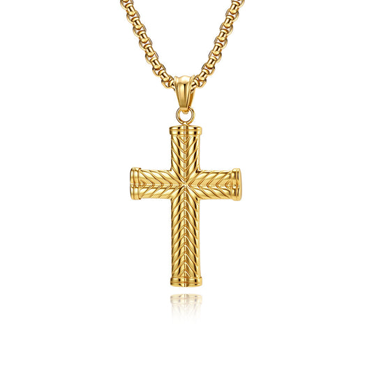 Steel Necklace – Statement Cross Necklace