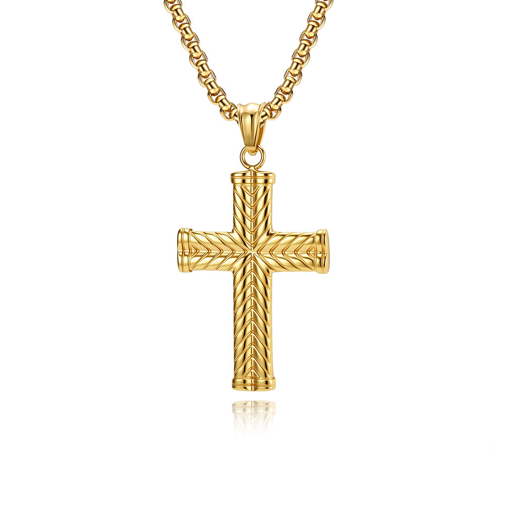 Stainless Steel Cross Vintage Necklace