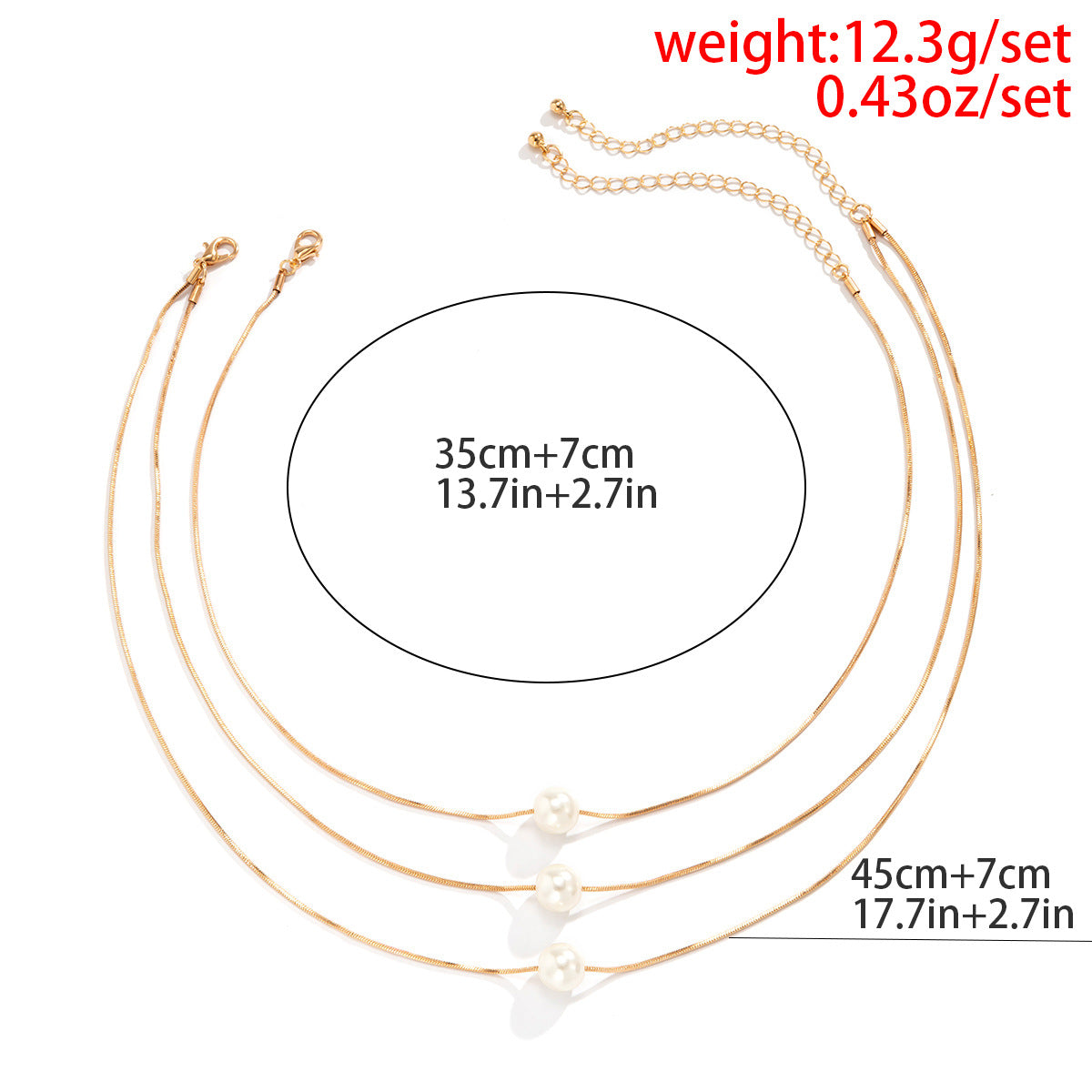Planderful Vienna Verve Layered Imitation Pearl Box Chain Necklace For Women Versatile Geometric Jewelry