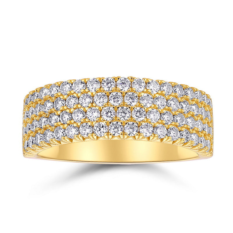Planderful Classic Moissanite Sterling Silver Ring – Style 1
