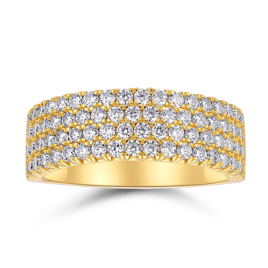 Planderful Classic Moissanite Sterling Silver Ring – Style 1