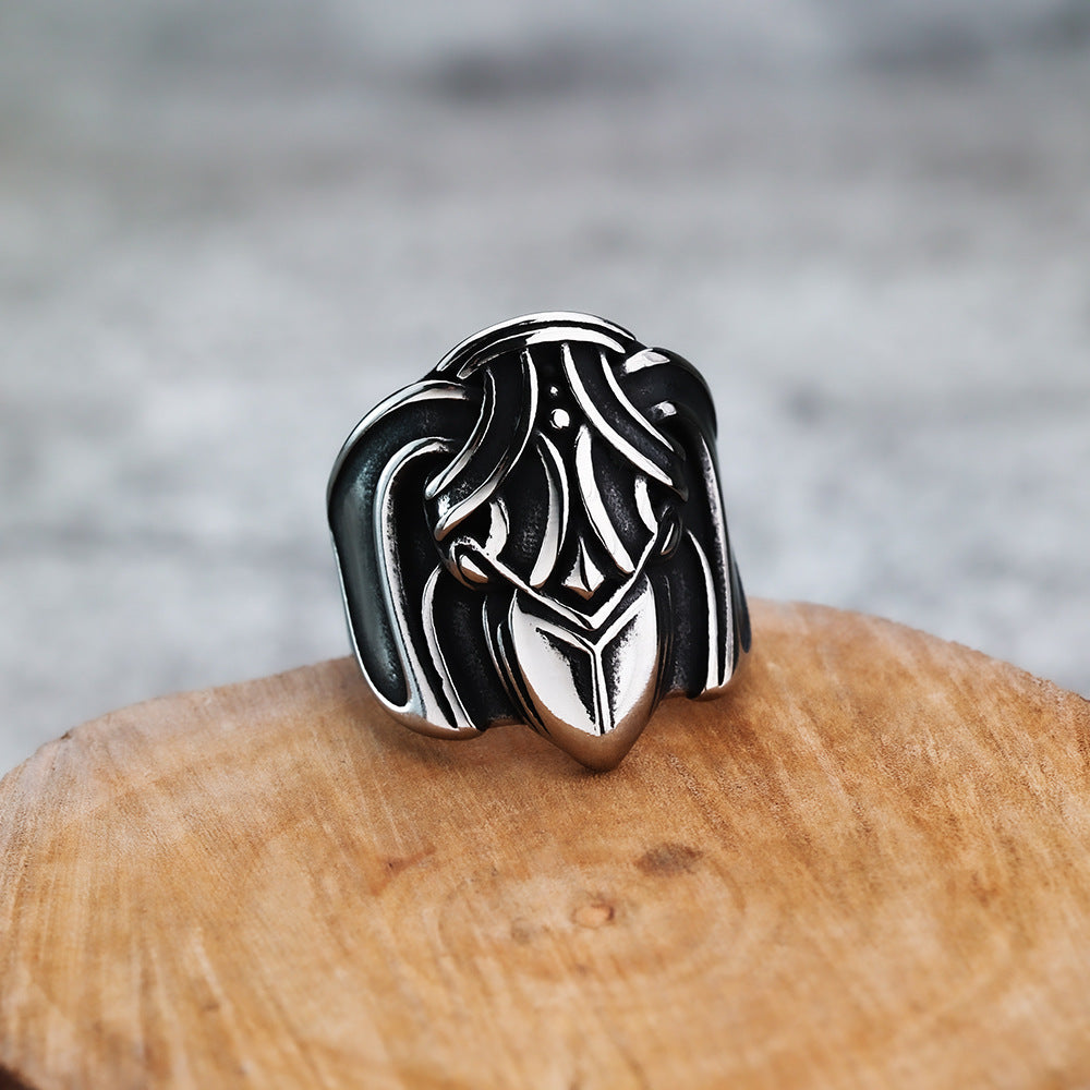 European and American Jewelry Wholesale Men's Viking Crow Ring