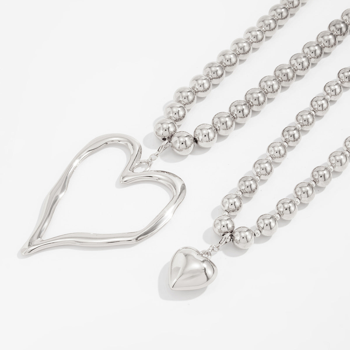Lava Heart Pearl Bead Necklace Collection