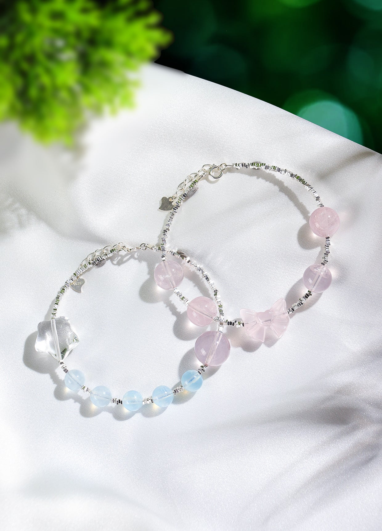 Planderful Fortune's Favor Bracelet – Sweet and Cute Aquamarine Star and Moon Design