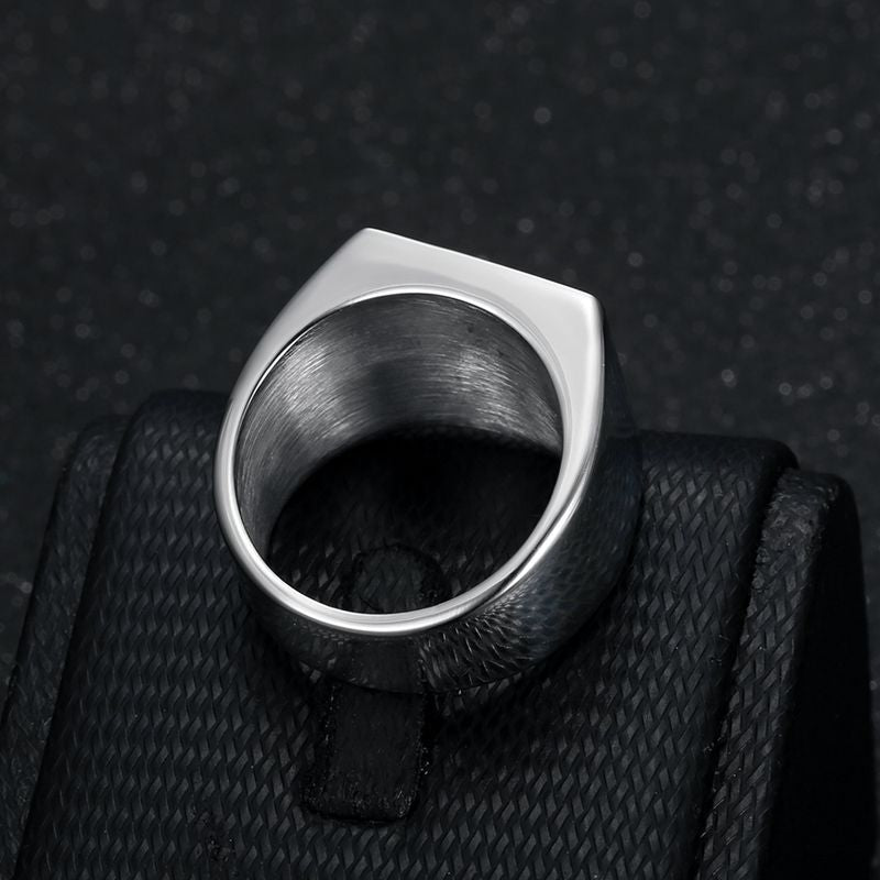 Planderful Durable Stainless Steel Dragon Knight Ring Men