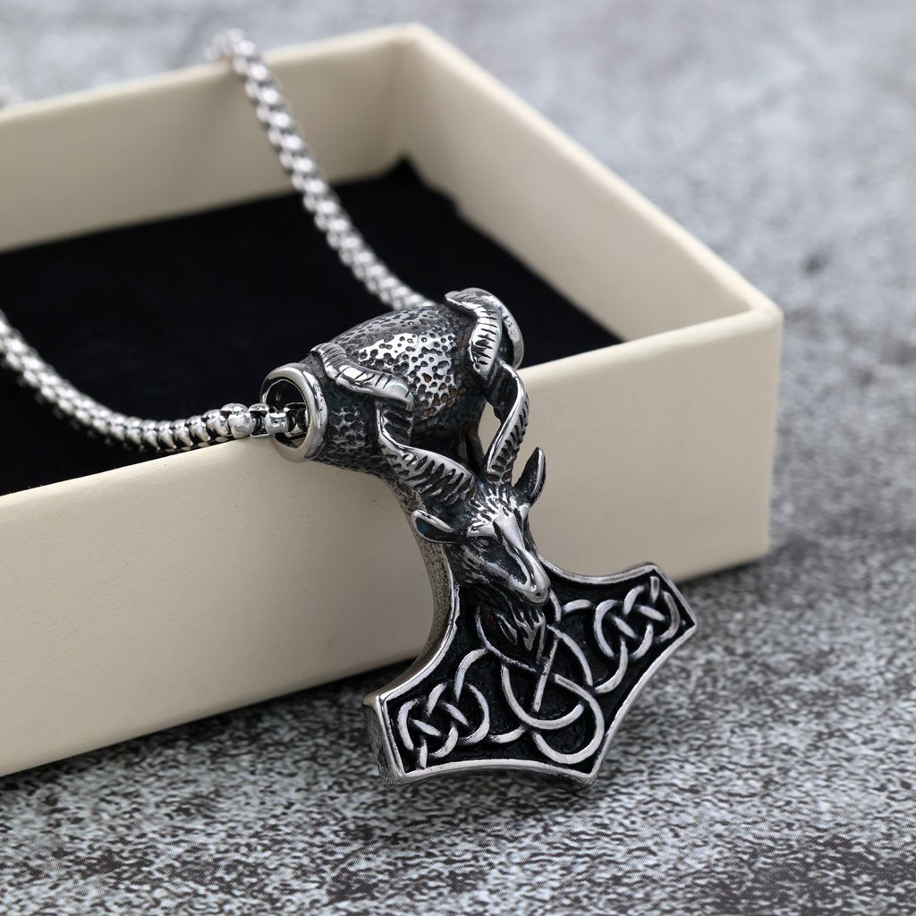 Vintage Stainless Steel Men's Pendant Necklace