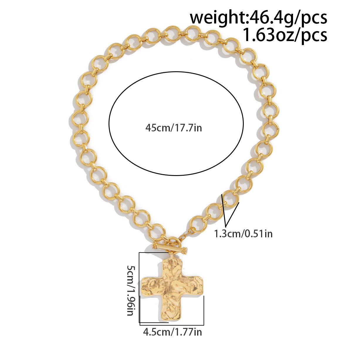 Punk Cross Toggle Necklace Collection