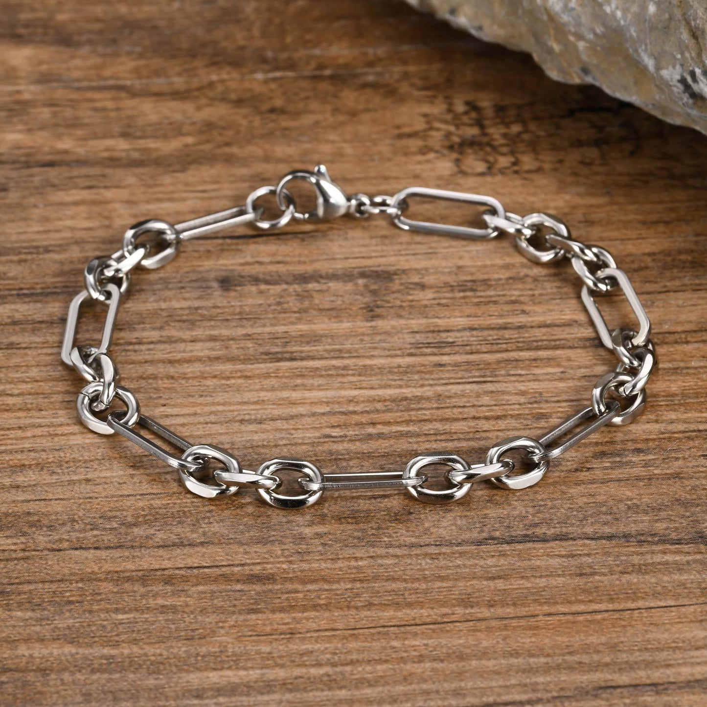 Planderful Mens Stainless Steel Bracelet Handmade For Men