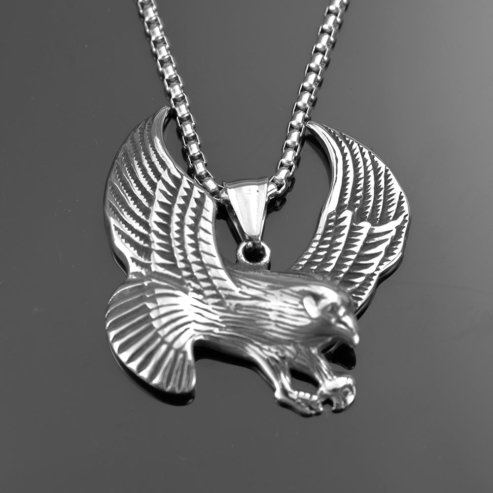 Retro Stainless Steel Men's Pendant Eagle Necklace for Him