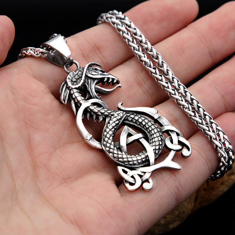 Vintage Viking Dragon Stainless Steel Men's Ring