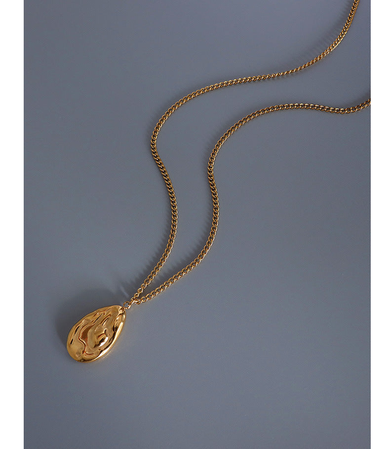 Golden Water Droplets Collarbone Necklace - Unique Industrial Style