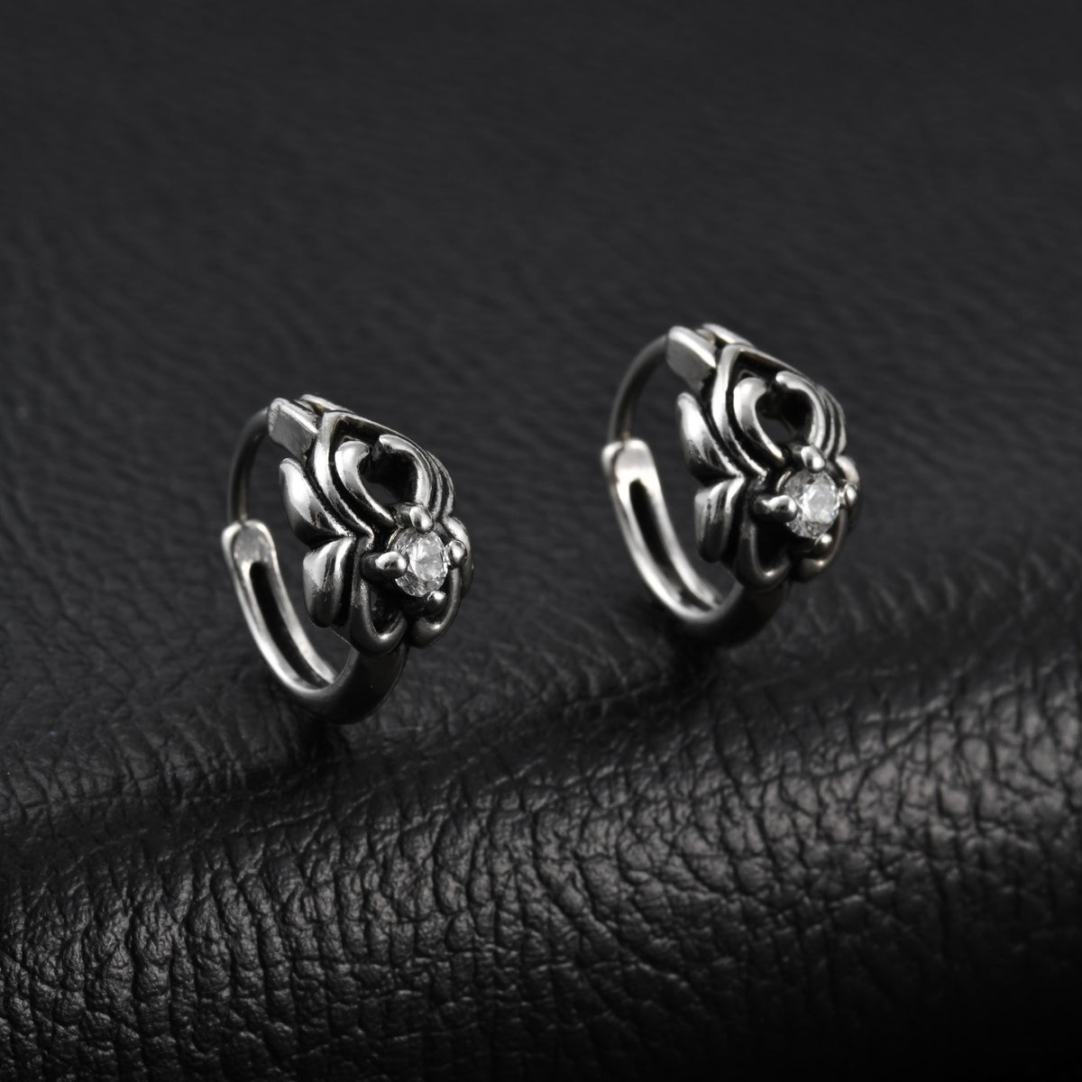 Stainless Steel Zircon Vintage Earrings