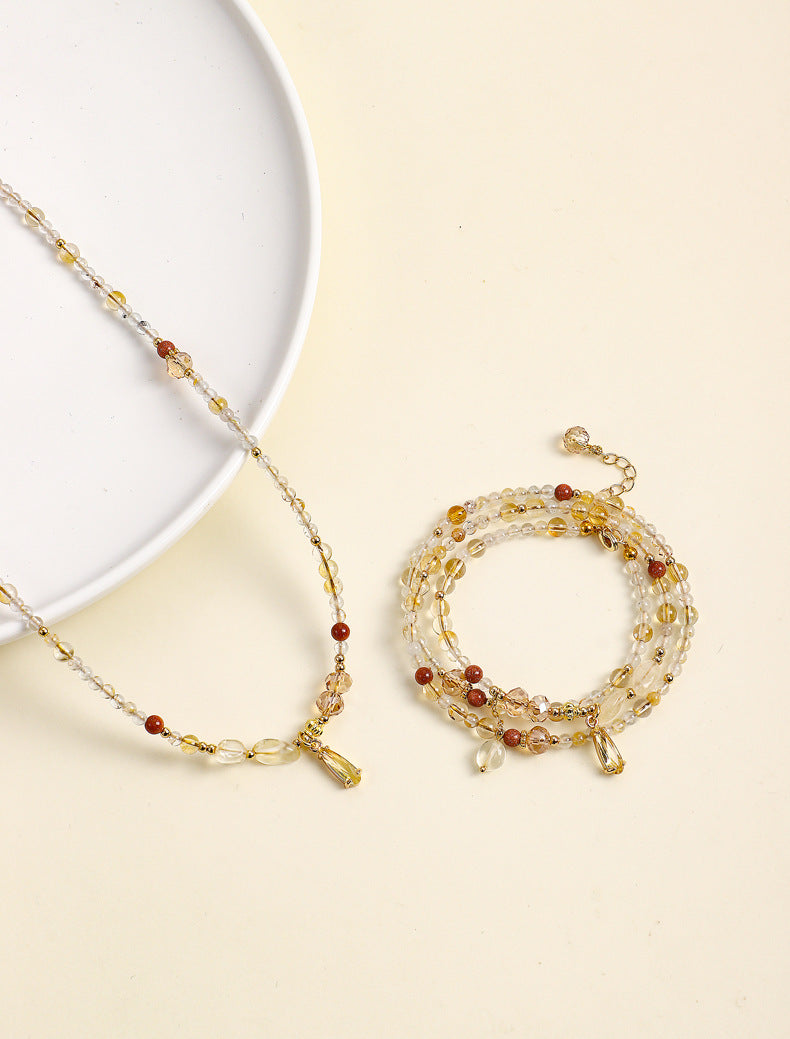 Citrine Beaded Bracelet