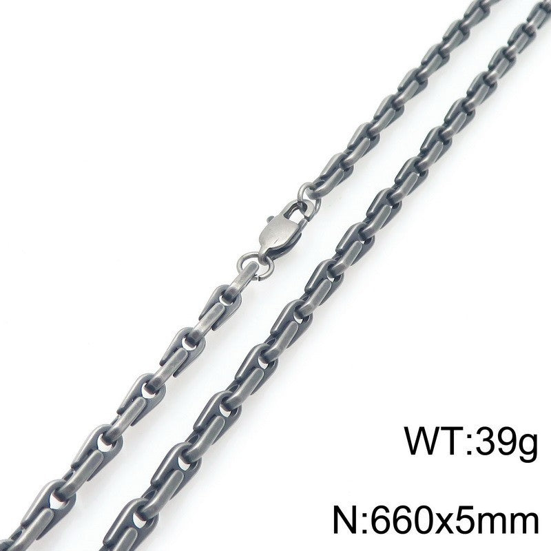 Japan Korea Fashion Melon Seed Chain Bracelet Necklace Set