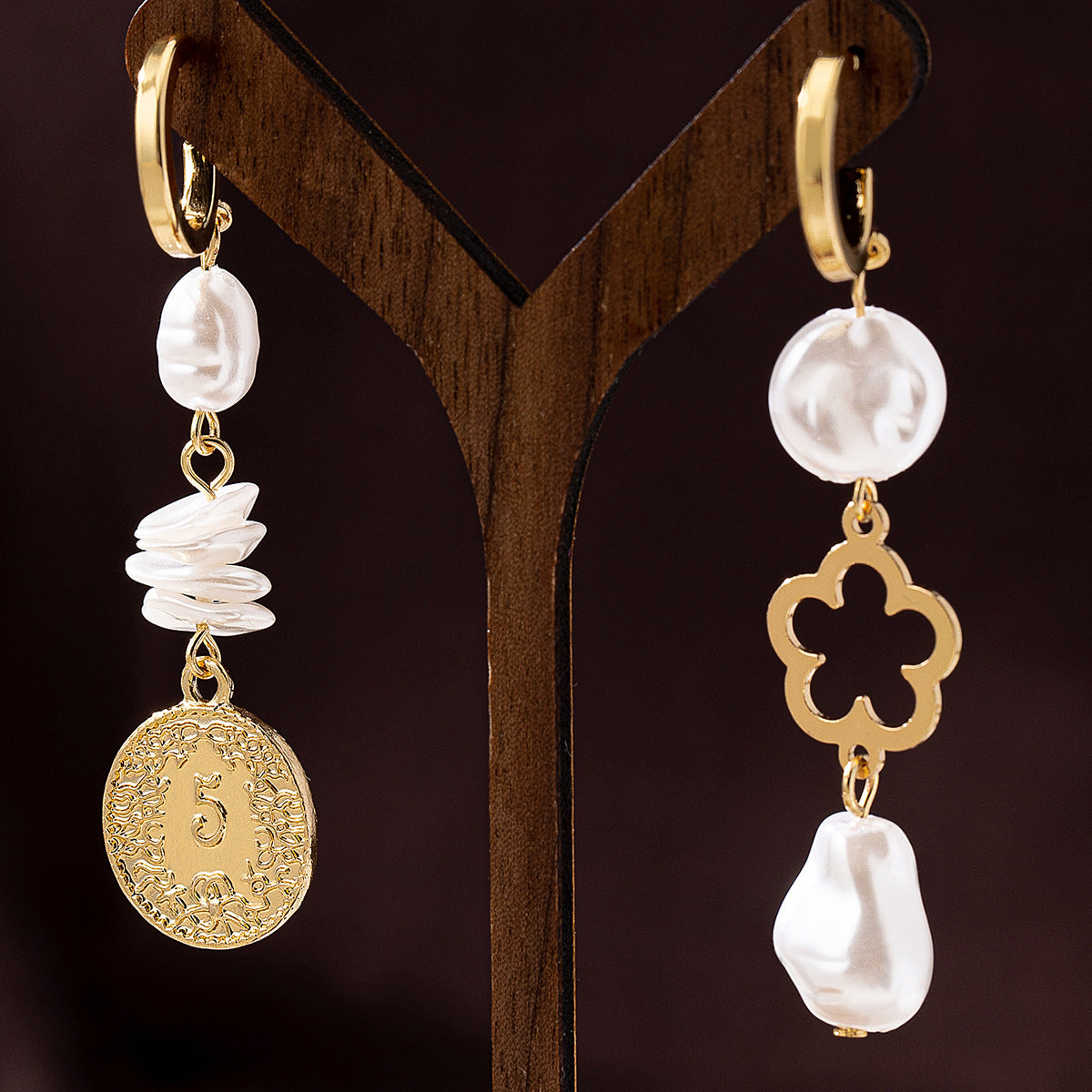 Planderful Vienna Verve Earrings – Stylish Irregular Pearl Design