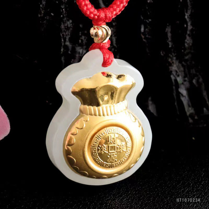 Hetian Jade Wealth Bag Pendant