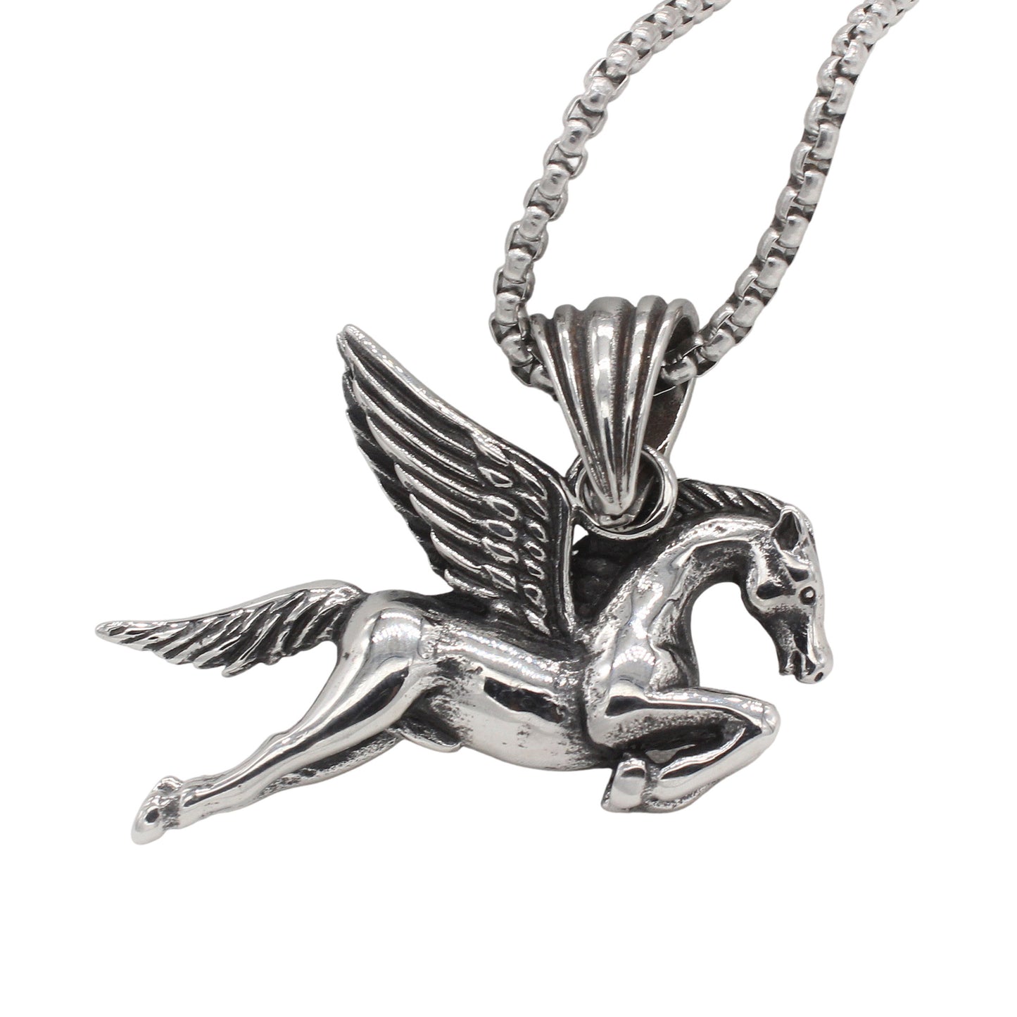 Planderful Jewelry Pegasus Pendant For Men Titanium Steel