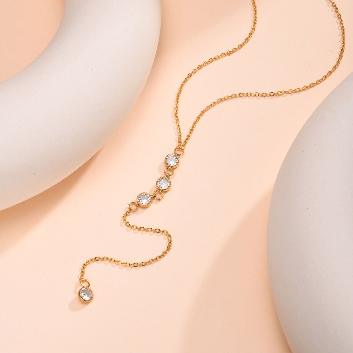 A Variety Of Y-Shaped Necklace – Women's Gold Imitation Pearl Tassel Stacked With Style