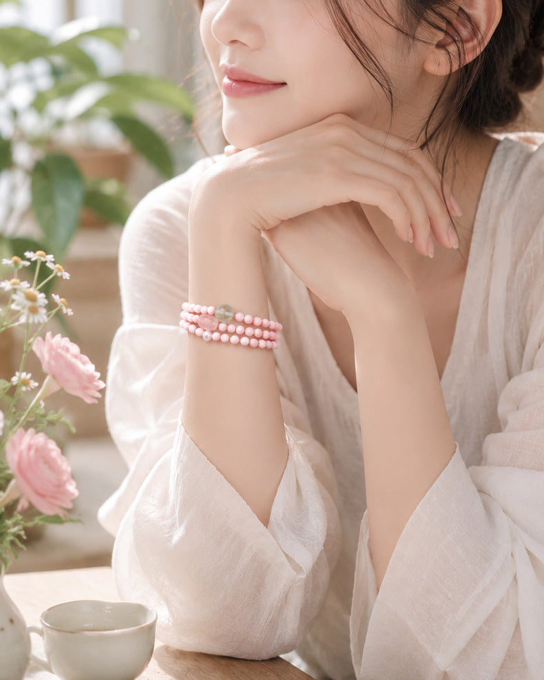 Shell & Multigem Crystal Bracelet