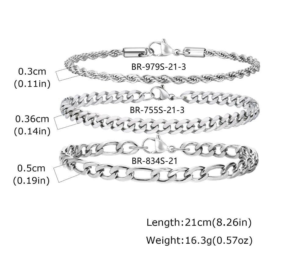 Snake Braided Stainless Steel Bracelet for Men