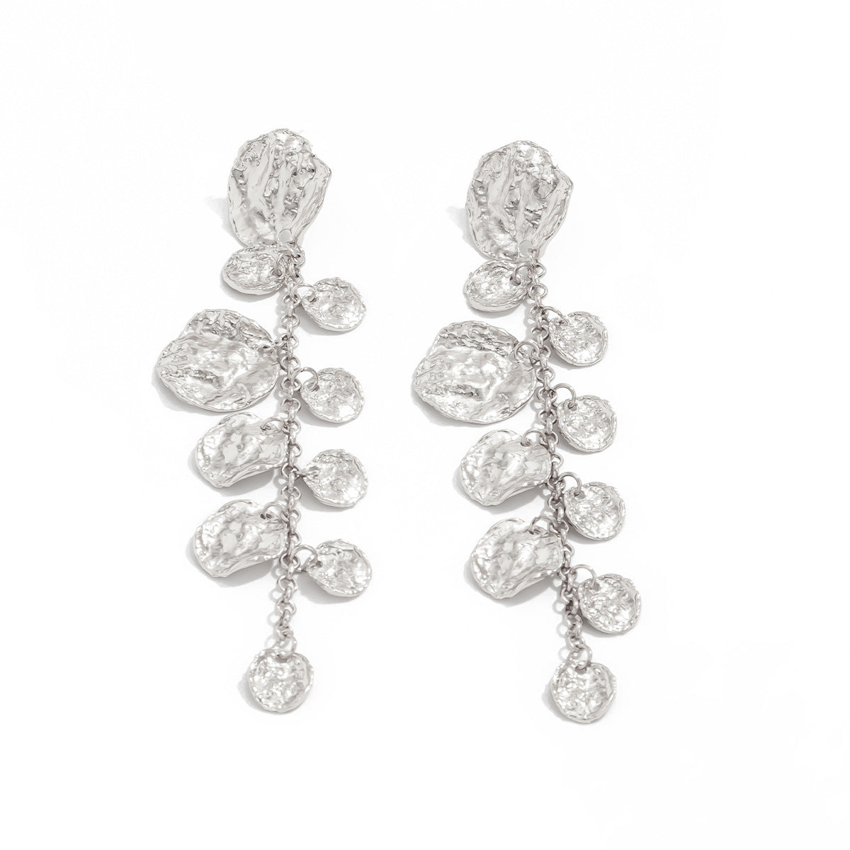 Planderful Vienna Verve Statement Fringe Earrings For Women With Sequined Disc Beads