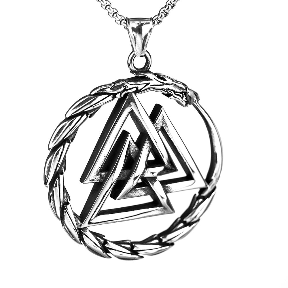 European And American Jewelry Titanium Steel Dragon Pendant Necklace