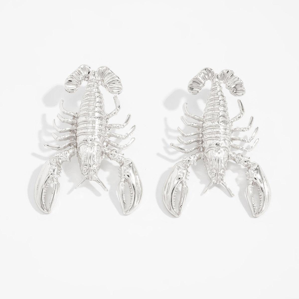 Planderful Lobster Pendant Stud Earrings For Women 3D Ocean Style Design Vienna Verve Collection