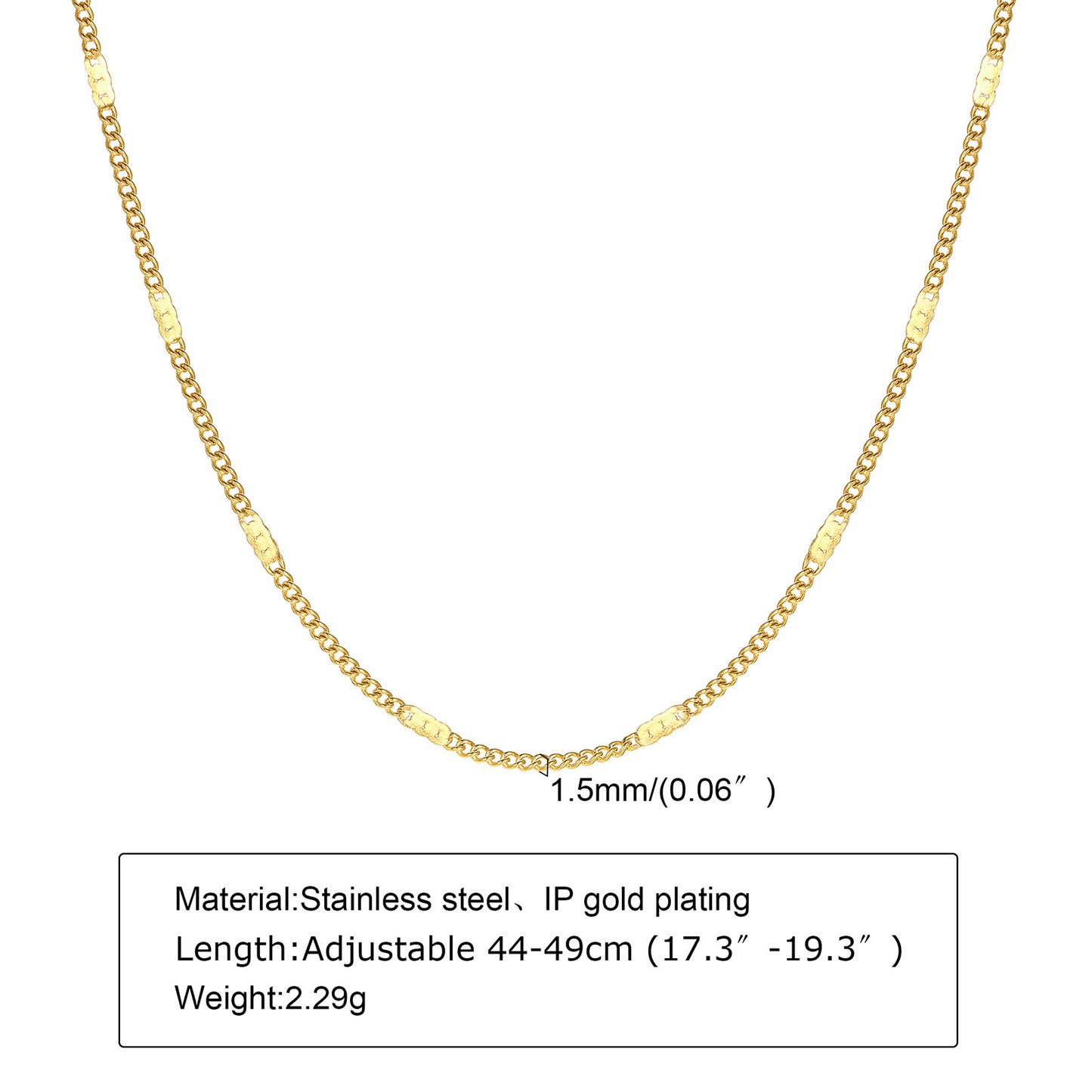 Stainless Steel Necklace Gold Women's Long Titanium Steel Jewelry