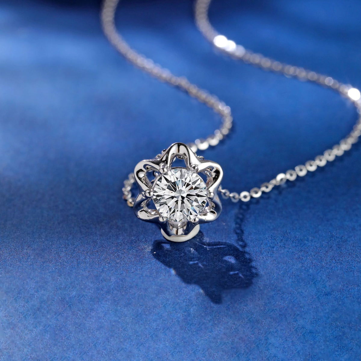 5-Carat Moissanite S925 Sterling Silver Women's Pendant Necklace