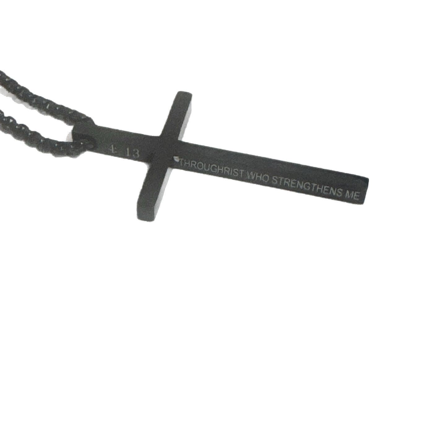 Planderful Titanium Steel Men Cross Necklace Hip Hop