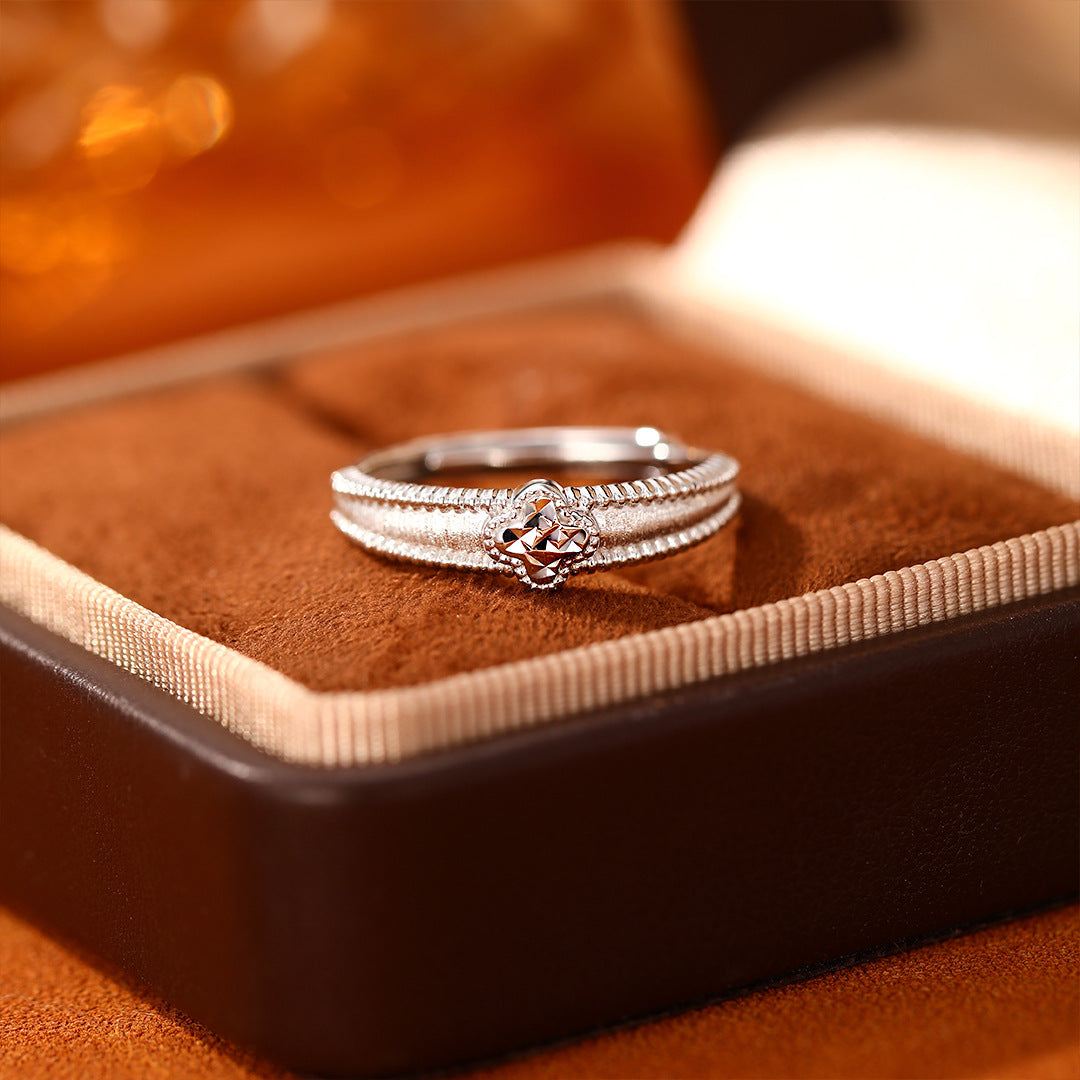 Minimalist Clover S925 Sterling Silver Ring